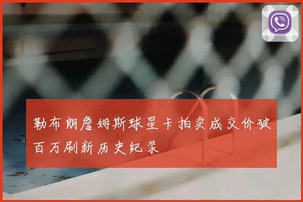 勒布朗詹姆斯球星卡拍卖成交价破百万刷新历史纪录
